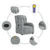 vidaXL Fauteuil inclinable de massage gris clair tissu
