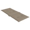 vidaXL Coussins de chaise de jardin dossier haut lot de 4 taupe tissu