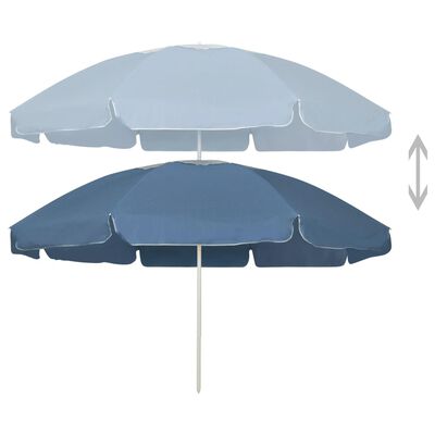 vidaXL Parasol de plage bleu 240 cm