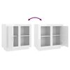 vidaXL Buffet Blanc brillant 80x40x75 cm