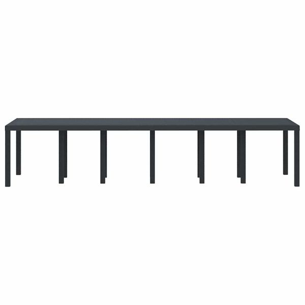 vidaXL Table de jardin pour repas Anthracite 350 x 100 x 73 cm