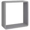 vidaXL &Eacute;tag&egrave;res murales sous forme de cube 3 pcs Gris MDF