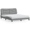 vidaXL Cadre de lit sans matelas Hvar gris clair 152x203 cm tissu
