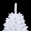 vidaXL Sapin de No&euml;l artificiel &agrave; charni&egrave;res avec support blanc 150 cm