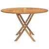 vidaXL Table pliable de jardin &Oslash; 110x75 cm bois massif de teck