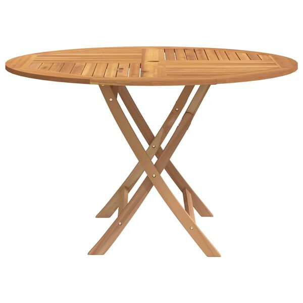 vidaXL Table pliable de jardin &Oslash; 110x75 cm bois massif de teck