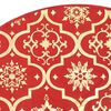 vidaXL Jupe de sapin de No&euml;l de luxe avec chaussette Rouge 90 cm Tissu