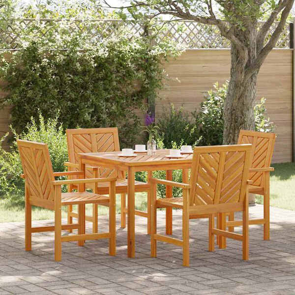 vidaXL Ensemble de salle à manger pour jardin 5 pcs Marron