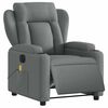 vidaXL Fauteuil inclinable de massage &eacute;lectrique gris fonc&eacute; tissu