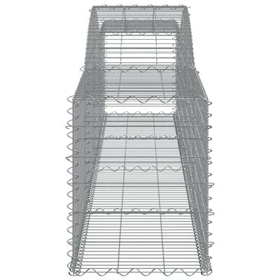 vidaXL Panier de gabions arqué 400x50x60/80 cm Fer galvanisé