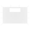 vidaXL Parois lat&eacute;rales de belv&eacute;d&egrave;re avec fen&ecirc;tres 2 pcs Blanc
