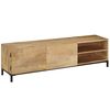 vidaXL Meuble TV 145x30x41 cm Bois massif de manguier