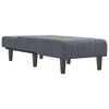 vidaXL Chaise longue gris foncé velours