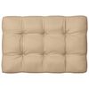 vidaXL Coussins de canapé palette lot de 7 Beige