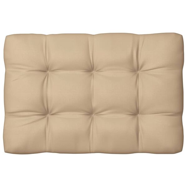 vidaXL Coussins de canapé palette lot de 7 Beige
