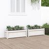 vidaXL Jardini&egrave;res 2 pcs blanc bois de pin massif