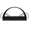 vidaXL Transat 2 places avec toit rond noir 211x112x140 cm
