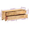 vidaXL Meuble TV Bois de manguier solide 110x30x40 cm