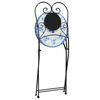 vidaXL Chaises de bistro pliables lot de 2 bleu et blanc c&eacute;ramique