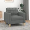 vidaXL Fauteuil Gris fonc&eacute; 60 cm Tissu