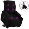 vidaXL Fauteuil inclinable de massage noir tissu