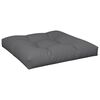 vidaXL Coussin de palette anthracite 80x80x12 cm tissu