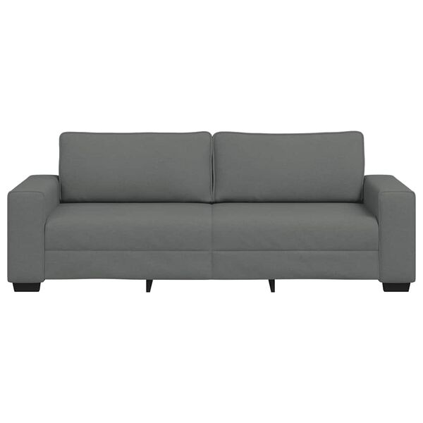 vidaXL Canapé à 3 places gris foncé 180 cm tissu