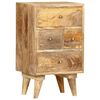 vidaXL Table de chevet 36 x 30 x 60 cm Bois de manguier massif