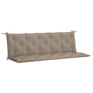 vidaXL Coussin de banc de jardin taupe 180x(50+50)x7 cm tissu oxford