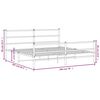 vidaXL Cadre de lit m&eacute;tal sans matelas et pied de lit blanc 193x203 cm