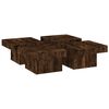 vidaXL Table basse Ch&ecirc;ne fum&eacute; 90x90x28 cm Bois d'ing&eacute;nierie