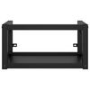 vidaXL Cadre de lavabo de salle de bain mural Noir 59x38x31 cm Fer