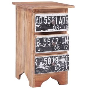 vidaXL Table de chevet 30x30x51 cm bois d'acajou massif