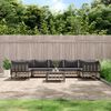 vidaXL Salon de jardin 8 pcs avec coussins anthracite r&eacute;sine tress&eacute;e