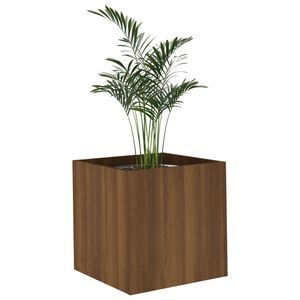 vidaXL Jardini&egrave;re Ch&ecirc;ne marron 40x40x40 cm Bois d'ing&eacute;nierie