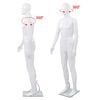 vidaXL Mannequin homme corps complet base verre Blanc brillant 185 cm