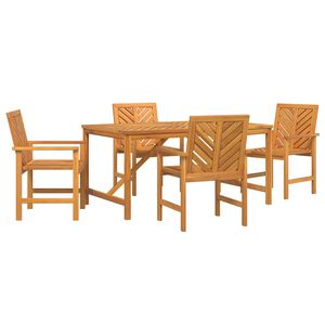 vidaXL Ensemble de salle à manger pour jardin 5 pcs Marron