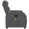 vidaXL Fauteuil inclinable de massage &eacute;lectrique gris fonc&eacute; tissu