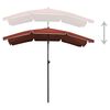 vidaXL Parasol de jardin avec mât 200x130 cm terre cuite