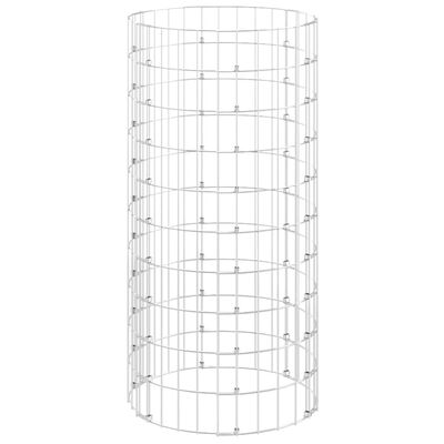 vidaXL Poteau à gabion circulaire Acier galvanisé Ø50x100 cm