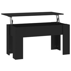 vidaXL Table basse noir 101x49x52 cm bois d'ing&eacute;nierie