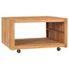 vidaXL Table basse 80x80x40 cm bois de teck massif