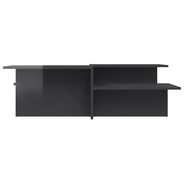 vidaXL Tables basses 2 pcs gris brillant bois d'ingénierie