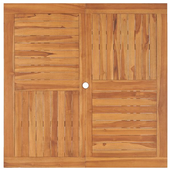 vidaXL Table de jardin 120x120x75 cm Bois de teck solide