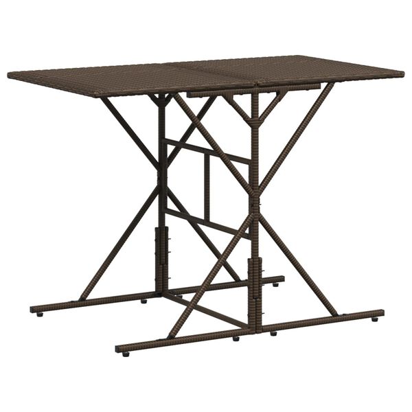 vidaXL Ensemble &agrave; manger de jardin et coussins 7 pcs marron poly rotin