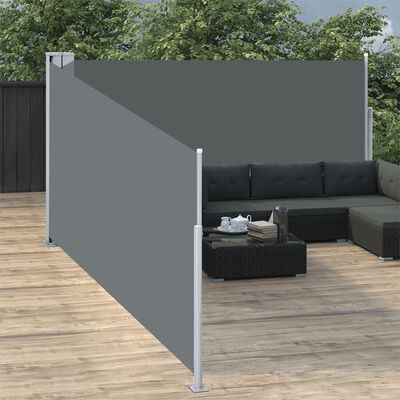 vidaXL Auvent latéral rétractable Anthracite 140 x 1000 cm