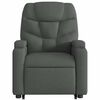 vidaXL Fauteuil inclinable de massage gris fonc&eacute; tissu