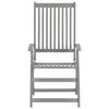 vidaXL Chaises inclinables de jardin lot de 3 et coussins Bois acacia