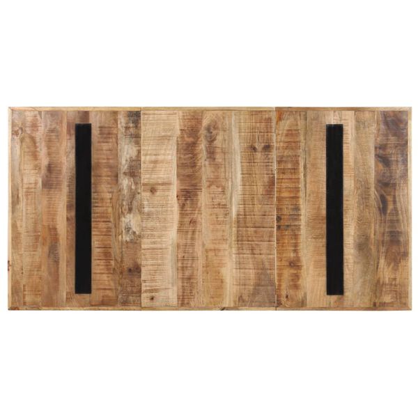 vidaXL Table de salle &agrave; manger 180x90x76 cm Bois de manguier brut