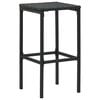 vidaXL Ensemble de bar de jardin avec coussins 7 pcs Noir